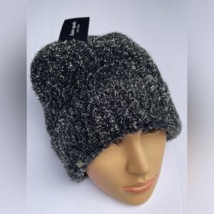 Cozy Black and Silver Knit Beanie by Kate Spade. 
NWT 
MSRP $55
